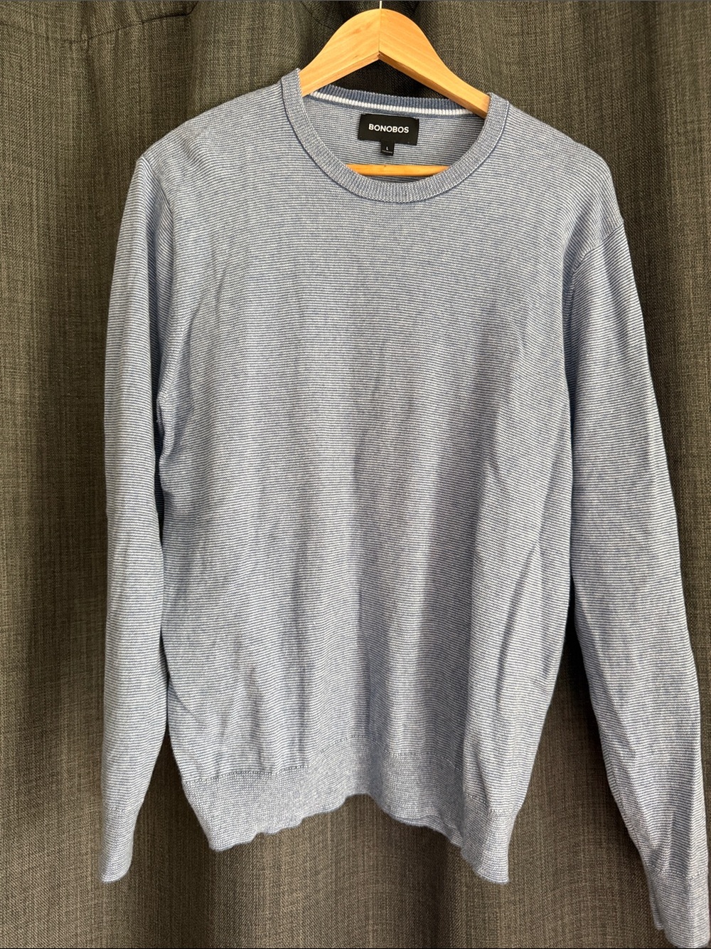 Bonobos Heathered Sky Blue Men's Crewneck Sweater